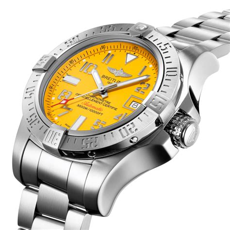 breitling replicas yellow dial face|breitling avenger seawolf yellow dial.